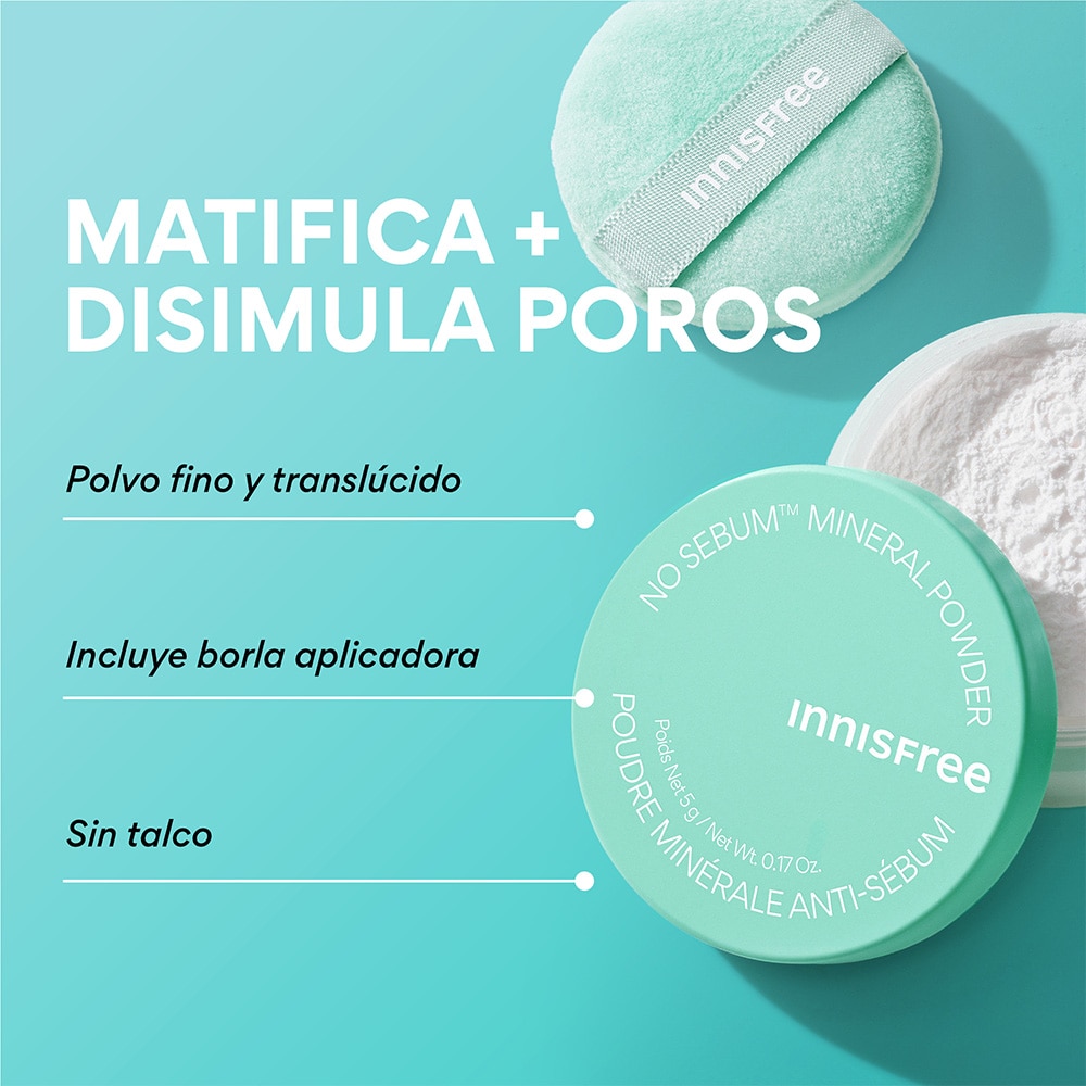 NO SEBUM MATTE MINERAL BLURRING LOOSE SETTING POWDER (POLVO MINERAL NO SEBO)
